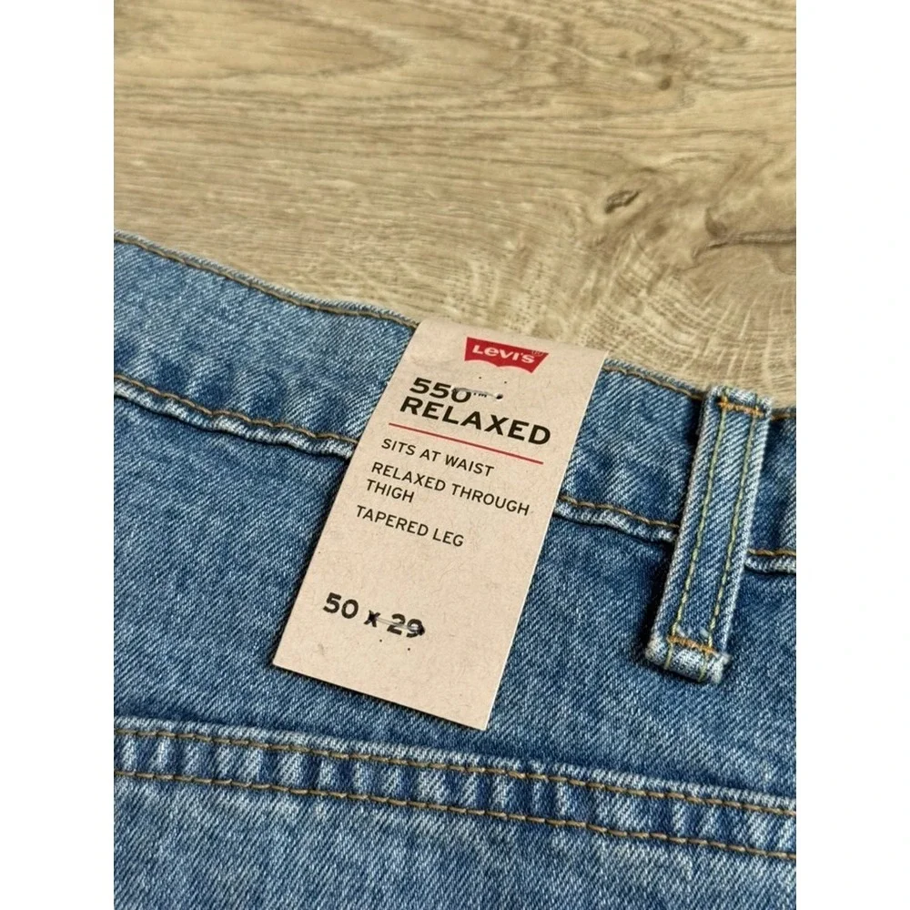 NWT Mens Levis 550 relaxed fit Stretch jeans Big & Tall size‎ 50x29  (50x28)